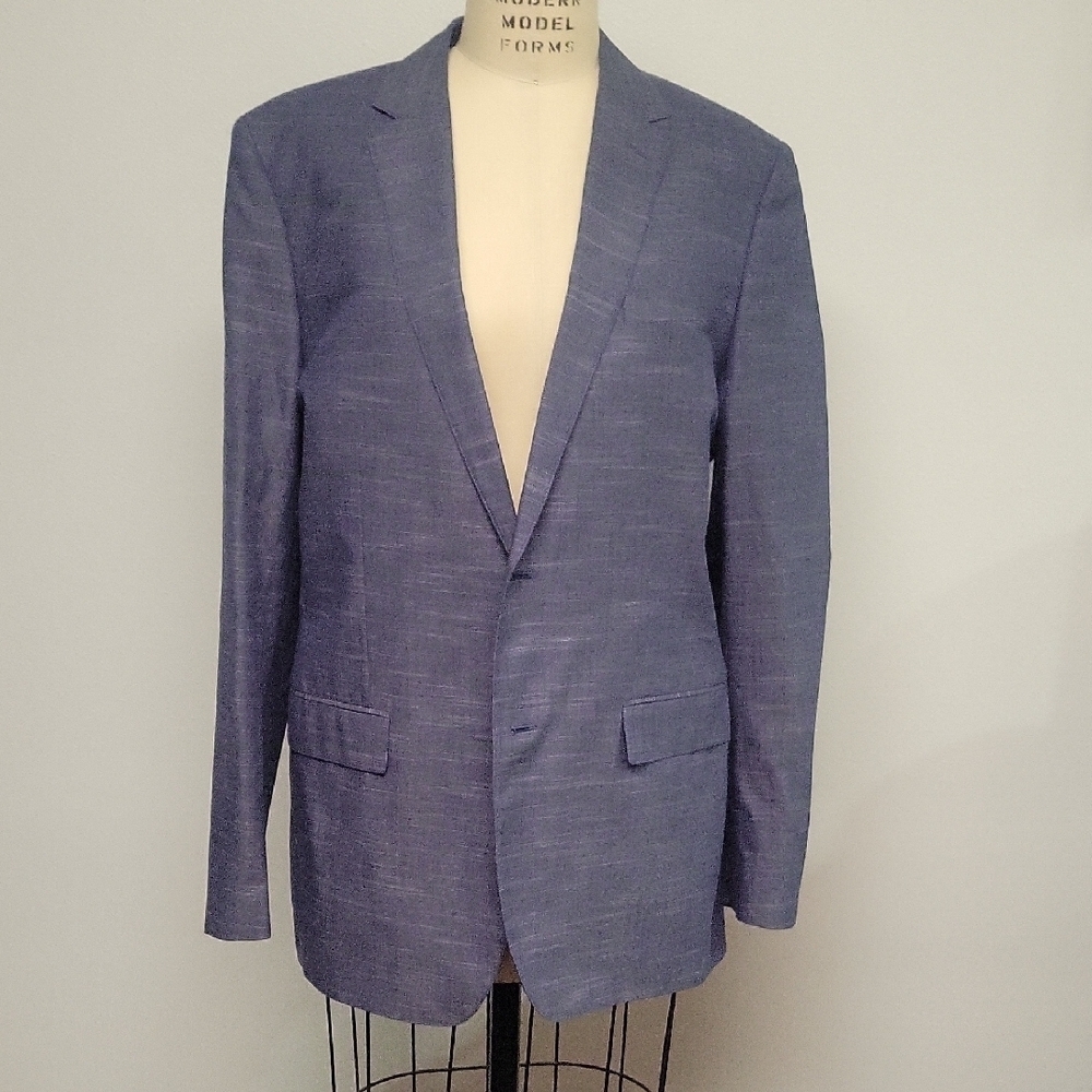 Bonobos Slate Blue Blazer. 100% Cotton. 42L, Standard Fit